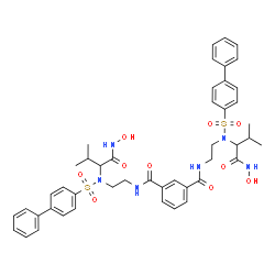 ChemSpider 2D Image | N,N'-Bis(2-{(4-biphenylylsulfonyl)[(2R)-1-(hydroxyamino)-3-methyl-1-oxo-2-butanyl]amino}ethyl)isophthalamide (non-preferred name) | C46H52N6O10S2