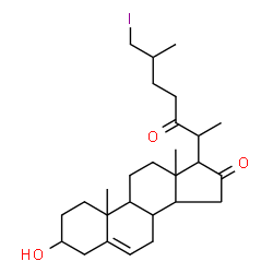 ChemSpider 2D Image | (3beta,9beta,25r)-3-Hydroxy-26-Iodocholest-5-Ene-16,22-Dione | C27H41IO3