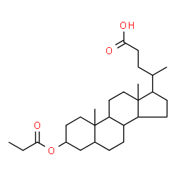 ChemSpider 2D Image | (3beta,5beta,9beta)-3-(Propanoyloxy)cholan-24-Oic Acid | C27H44O4