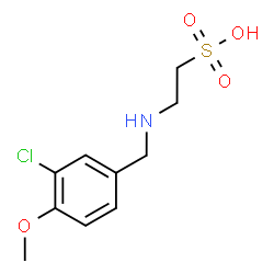 ChemSpider 2D Image | 2-[(3-Chloro-4-methoxybenzyl)amino]ethanesulfonic acid | C10H14ClNO4S