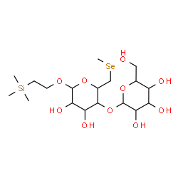 ChemSpider 2D Image | 2-(Trimethylsilyl)ethyl 4-O-beta-D-galactopyranosyl-6-Se-methyl-6-seleno-beta-D-glucopyranoside | C18H36O10SeSi
