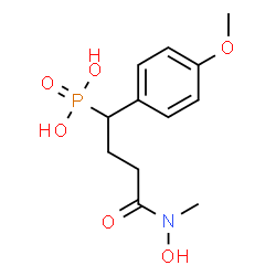 ChemSpider 2D Image | [(1S)-4-[Hydroxy(methyl)amino]-1-(4-methoxyphenyl)-4-oxobutyl]phosphonic acid | C12H18NO6P