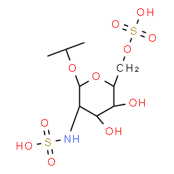 ChemSpider 2D Image | Isopropyl 2-deoxy-6-O-sulfo-2-(sulfoamino)-alpha-D-glucopyranoside | C9H19NO11S2