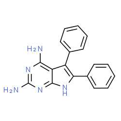 ChemSpider 2D Image | 5,6-Diphenyl-7H-pyrrolo[2,3-d]pyrimidine-2,4-diamine | C18H15N5