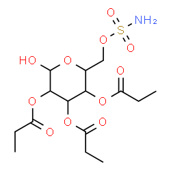 ChemSpider 2D Image | 2,3,4-tri-O-propanoyl-6-O-sulfamoyl-beta-D-glucopyranose | C15H25NO11S