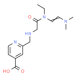 ChemSpider 2D Image | 2-{[(2-{[(E)-2-(Dimethylamino)vinyl](ethyl)amino}-2-oxoethyl)amino]methyl}isonicotinic acid | C15H22N4O3