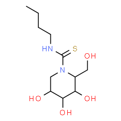 ChemSpider 2D Image | (2R,3S,4R,5S)-N-Butyl-3,4,5-trihydroxy-2-(hydroxymethyl)-1-piperidinecarbothioamide | C11H22N2O4S