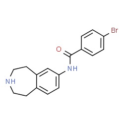 ChemSpider 2D Image | 4-Bromo-N-(2,3,4,5-tetrahydro-1H-3-benzazepin-7-yl)benzamide | C17H17BrN2O