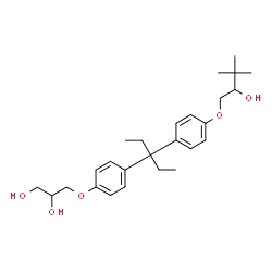 ChemSpider 2D Image | (2S)-3-[4-(3-{4-[(2R)-2-Hydroxy-3,3-dimethylbutoxy]phenyl}-3-pentanyl)phenoxy]-1,2-propanediol | C26H38O5