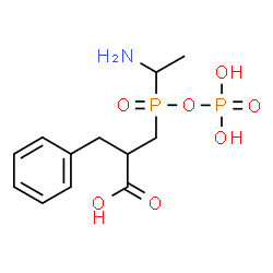 ChemSpider 2D Image | (2S)-3-[(S)-[(1R)-1-Aminoethyl](phosphonooxy)phosphoryl]-2-benzylpropanoic acid | C12H19NO7P2