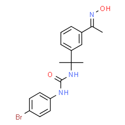 ChemSpider 2D Image | 1-(4-Bromophenyl)-3-(2-{3-[(1E)-N-hydroxyethanimidoyl]phenyl}-2-propanyl)urea | C18H20BrN3O2