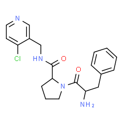 ChemSpider 2D Image | D-Phenylalanyl-N-[(4-chloro-3-pyridinyl)methyl]-L-prolinamide | C20H23ClN4O2