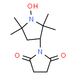 ChemSpider 2D Image | (3'S)-1'-Hydroxy-2',2',5',5'-tetramethyl-1,3'-bipyrrolidine-2,5-dione | C12H20N2O3