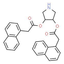 ChemSpider 2D Image | (3S,4S)-3,4-Pyrrolidinediyl bis(1-naphthylacetate) | C28H25NO4