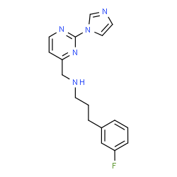 ChemSpider 2D Image | 3-(3-Fluorophenyl)-N-{[2-(1H-imidazol-1-yl)-4-pyrimidinyl]methyl}-1-propanamine | C17H18FN5