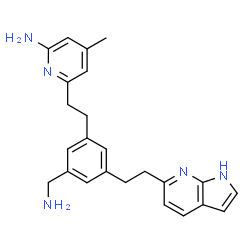 ChemSpider 2D Image | 6-(2-{3-(Aminomethyl)-5-[2-(1H-pyrrolo[2,3-b]pyridin-6-yl)ethyl]phenyl}ethyl)-4-methyl-2-pyridinamine | C24H27N5