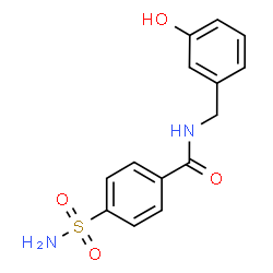 ChemSpider 2D Image | N-(3-Hydroxybenzyl)-4-sulfamoylbenzamide | C14H14N2O4S