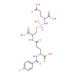 ChemSpider 2D Image | N-(4-Fluorobenzoyl)-L-gamma-glutamyl-O-[(S)-{[(1S)-1,3-dicarboxypropyl]amino}(hydroxy)phosphoryl]-L-serine | C20H25FN3O13P