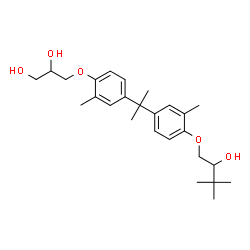 ChemSpider 2D Image | (2S)-3-[4-(2-{4-[(2R)-2-Hydroxy-3,3-dimethylbutoxy]-3-methylphenyl}-2-propanyl)-2-methylphenoxy]-1,2-propanediol | C26H38O5