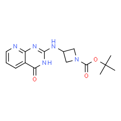 ChemSpider 2D Image | Tert-Butyl 3-[(4-Oxo-3h-Pyrido[2,3-D]pyrimidin-2-Yl)amino]azetidine-1-Carboxylate | C15H19N5O3