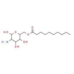 ChemSpider 2D Image | 2-Amino-6-O-decanoyl-2-deoxy-beta-D-glucopyranose | C16H31NO6