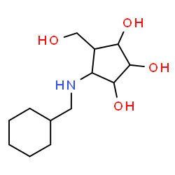 ChemSpider 2D Image | (1r,2s,3s,4r,5r)-4-(Cyclohexylmethylamino)-5-(Hydroxymethyl)cyclopentane-1,2,3-Triol | C13H25NO4