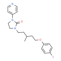 ChemSpider 2D Image | 1-[(3S)-5-(4-Iodophenoxy)-3-methylpentyl]-3-(4-pyridinyl)-2-imidazolidinone | C20H24IN3O2