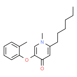 ChemSpider 2D Image | 2-Hexyl-1-methyl-5-(2-methylphenoxy)-4(1H)-pyridinone | C19H25NO2