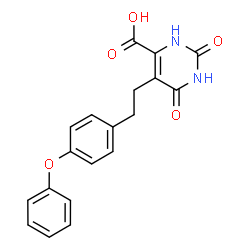 ChemSpider 2D Image | 2,6-Dioxo-5-[2-(4-phenoxyphenyl)ethyl]-1,2,3,6-tetrahydro-4-pyrimidinecarboxylic acid | C19H16N2O5