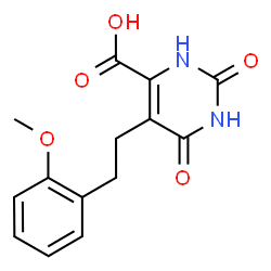 ChemSpider 2D Image | 5-[2-(2-Methoxyphenyl)ethyl]-2,6-dioxo-1,2,3,6-tetrahydro-4-pyrimidinecarboxylic acid | C14H14N2O5