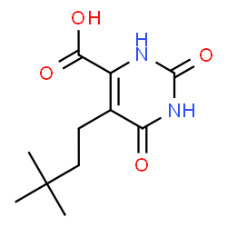 ChemSpider 2D Image | 5-(3,3-Dimethylbutyl)-2,6-dioxo-1,2,3,6-tetrahydro-4-pyrimidinecarboxylic acid | C11H16N2O4