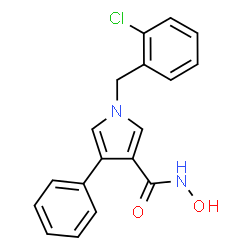 ChemSpider 2D Image | 1-(2-Chlorobenzyl)-N-hydroxy-4-phenyl-1H-pyrrole-3-carboxamide | C18H15ClN2O2