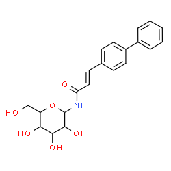 ChemSpider 2D Image | N-[(2E)-3-(4-Biphenylyl)-2-propenoyl]-beta-D-glucopyranosylamine | C21H23NO6