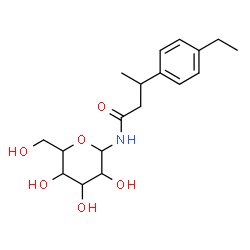 ChemSpider 2D Image | N-[(3R)-3-(4-Ethylphenyl)butanoyl]-beta-D-glucopyranosylamine | C18H27NO6
