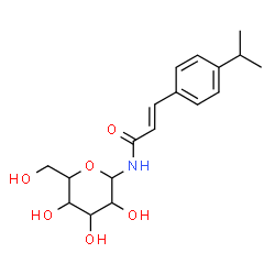 ChemSpider 2D Image | N-[(2E)-3-(4-Isopropylphenyl)-2-propenoyl]-beta-D-glucopyranosylamine | C18H25NO6