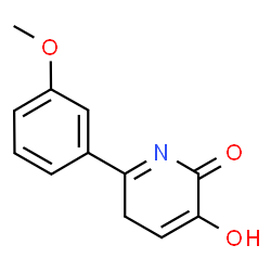 ChemSpider 2D Image | 3-Hydroxy-6-(3-methoxyphenyl)-2(5H)-pyridinone | C12H11NO3