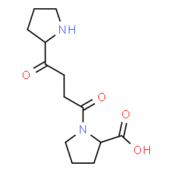 ChemSpider 2D Image | 1-{4-Oxo-4-[(2S)-2-pyrrolidinyl]butanoyl}-L-proline | C13H20N2O4