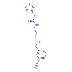 ChemSpider 2D Image | 1-{3-[(3-Ethynylbenzyl)amino]propyl}-3-(3-thienyl)urea | C17H19N3OS