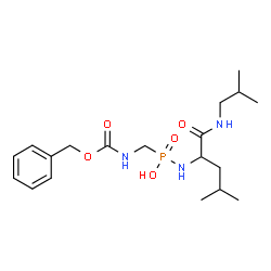 ChemSpider 2D Image | N~2~-[(R)-({[(Benzyloxy)carbonyl]amino}methyl)(hydroxy)phosphoryl]-N-isobutyl-L-leucinamide | C19H32N3O5P