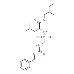 ChemSpider 2D Image | N~2~-[(R)-({[(Benzyloxy)carbonyl]amino}methyl)(hydroxy)phosphoryl]-N-[(2S)-2-methylbutyl]-L-leucinamide | C20H34N3O5P