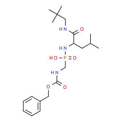 ChemSpider 2D Image | N~2~-[(S)-({[(Benzyloxy)carbonyl]amino}methyl)(hydroxy)phosphoryl]-N-(2,2-dimethylpropyl)-L-leucinamide | C20H34N3O5P