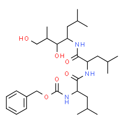 ChemSpider 2D Image | N-[(Benzyloxy)carbonyl]-L-leucyl-N-[(2R,3S,4S)-1,3-dihydroxy-2,6-dimethyl-4-heptanyl]-L-leucinamide | C29H49N3O6