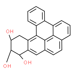 ChemSpider 2D Image | (11R,12R,13R)-11,12,13,14-Tetrahydronaphtho[1,2,3,4-pqr]tetraphene-11,12,13-triol | C24H18O3