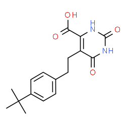 ChemSpider 2D Image | 5-[2-(4-Tert-Butylphenyl)ethyl]-2,6-Dioxo-1,2,3,6-Tetrahydropyrimidine-4-Carboxylic Acid | C17H20N2O4