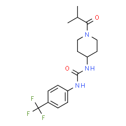 ChemSpider 2D Image | 1-(1-Isobutyryl-4-piperidinyl)-3-[4-(trifluoromethyl)phenyl]urea | C17H22F3N3O2