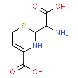 ChemSpider 2D Image | (2R)-2-[(R)-Amino(carboxy)methyl]-3,6-dihydro-2H-1,3-thiazine-4-carboxylic acid | C7H10N2O4S