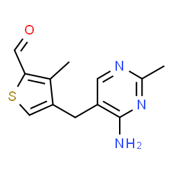 ChemSpider 2D Image | 4-[(4-Amino-2-methyl-5-pyrimidinyl)methyl]-3-methyl-2-thiophenecarbaldehyde | C12H13N3OS