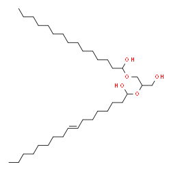 ChemSpider 2D Image | (1S,8E)-1-{[(2S)-1-Hydroxy-3-{[(1S)-1-hydroxypentadecyl]oxy}-2-propanyl]oxy}-8-heptadecen-1-ol | C35H70O5