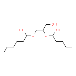 ChemSpider 2D Image | (1R)-1-[(2S)-3-Hydroxy-2-{[(1R)-1-hydroxypentyl]oxy}propoxy]-1-hexanol | C14H30O5