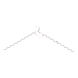 ChemSpider 2D Image | (1S,8E)-1-[(2S)-3-Hydroxy-2-{[(1S)-1-hydroxyoctadecyl]oxy}propoxy]-8-octadecen-1-ol | C39H78O5